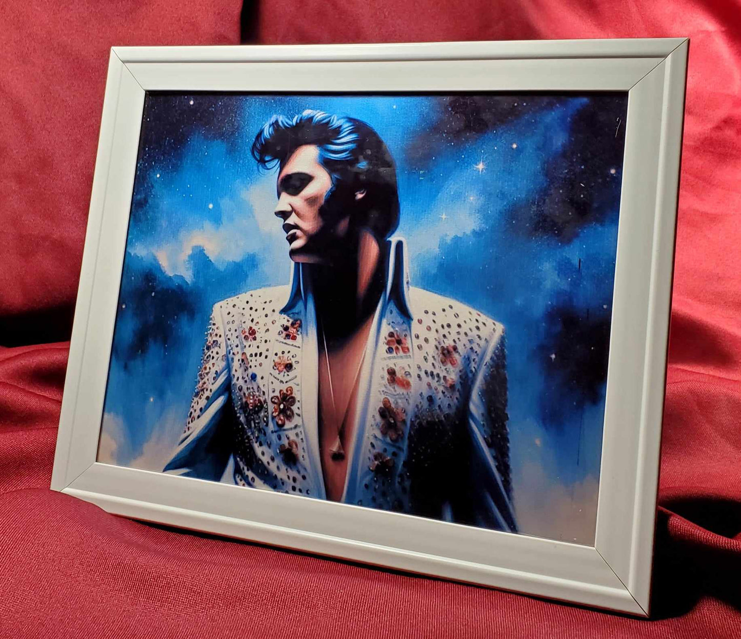 Elvis Presley "Midnight" Glass Print