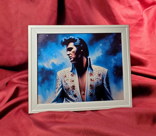 Elvis Presley "Midnight" Glass Print