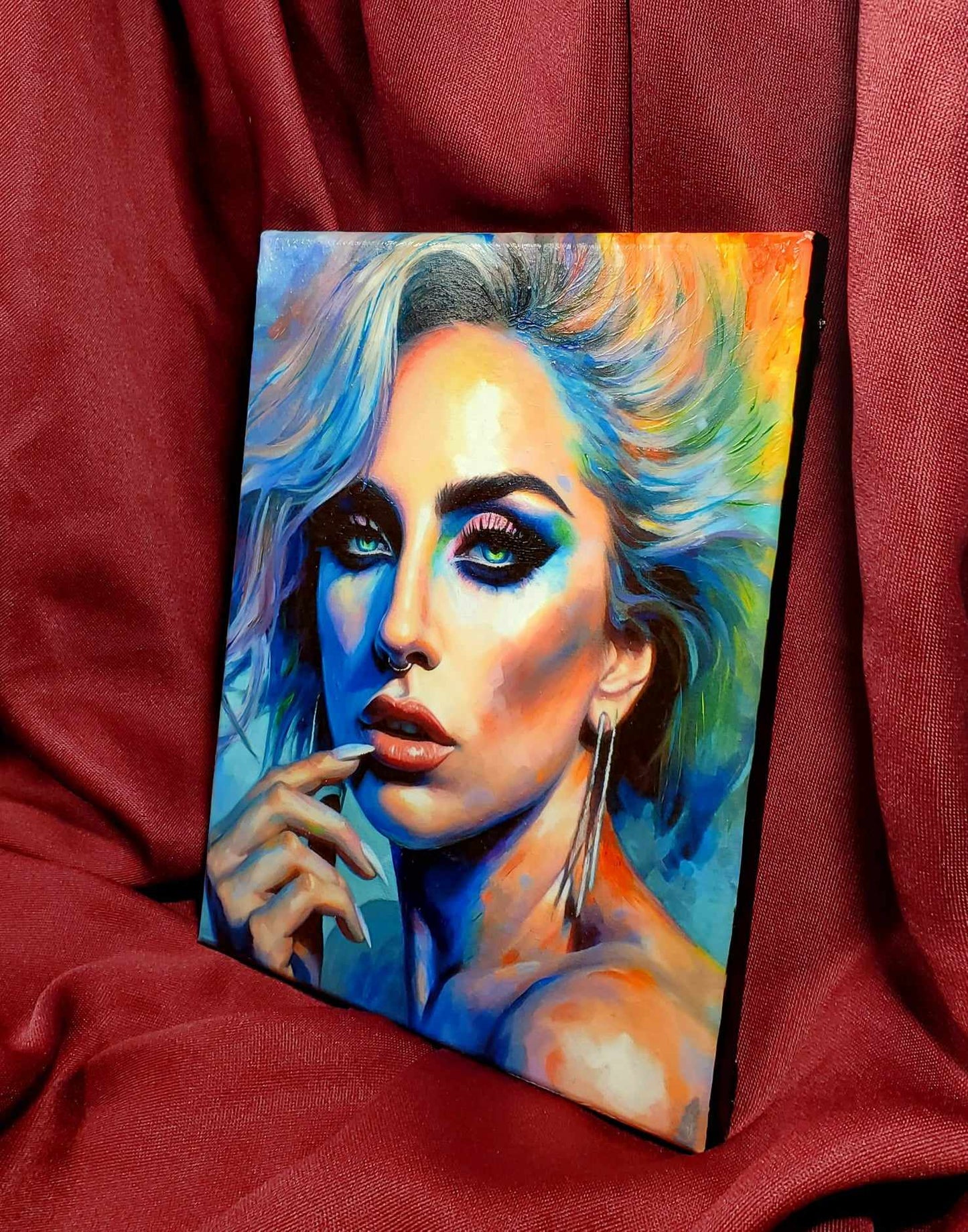 "Spectrum" Original Painting of Lady Gaga