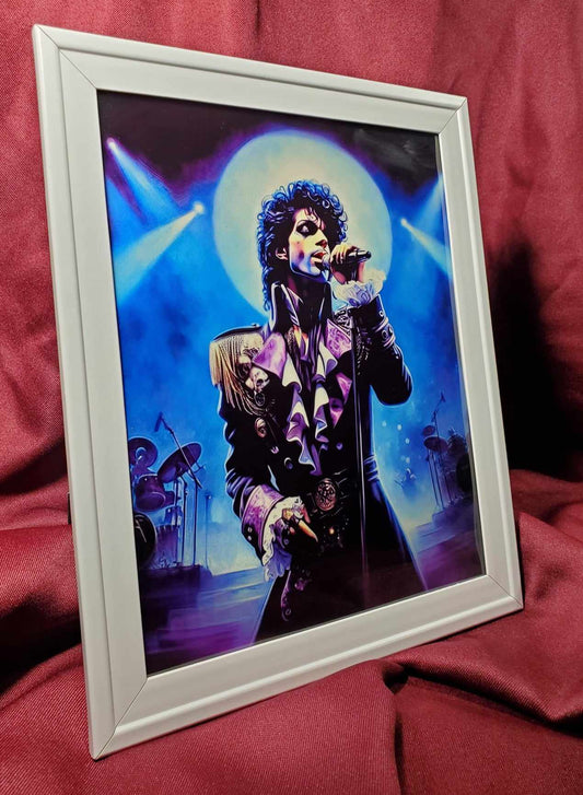Prince "On Stage" Glass Art Print