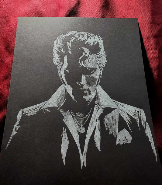 Original sketch of Elvis Presley