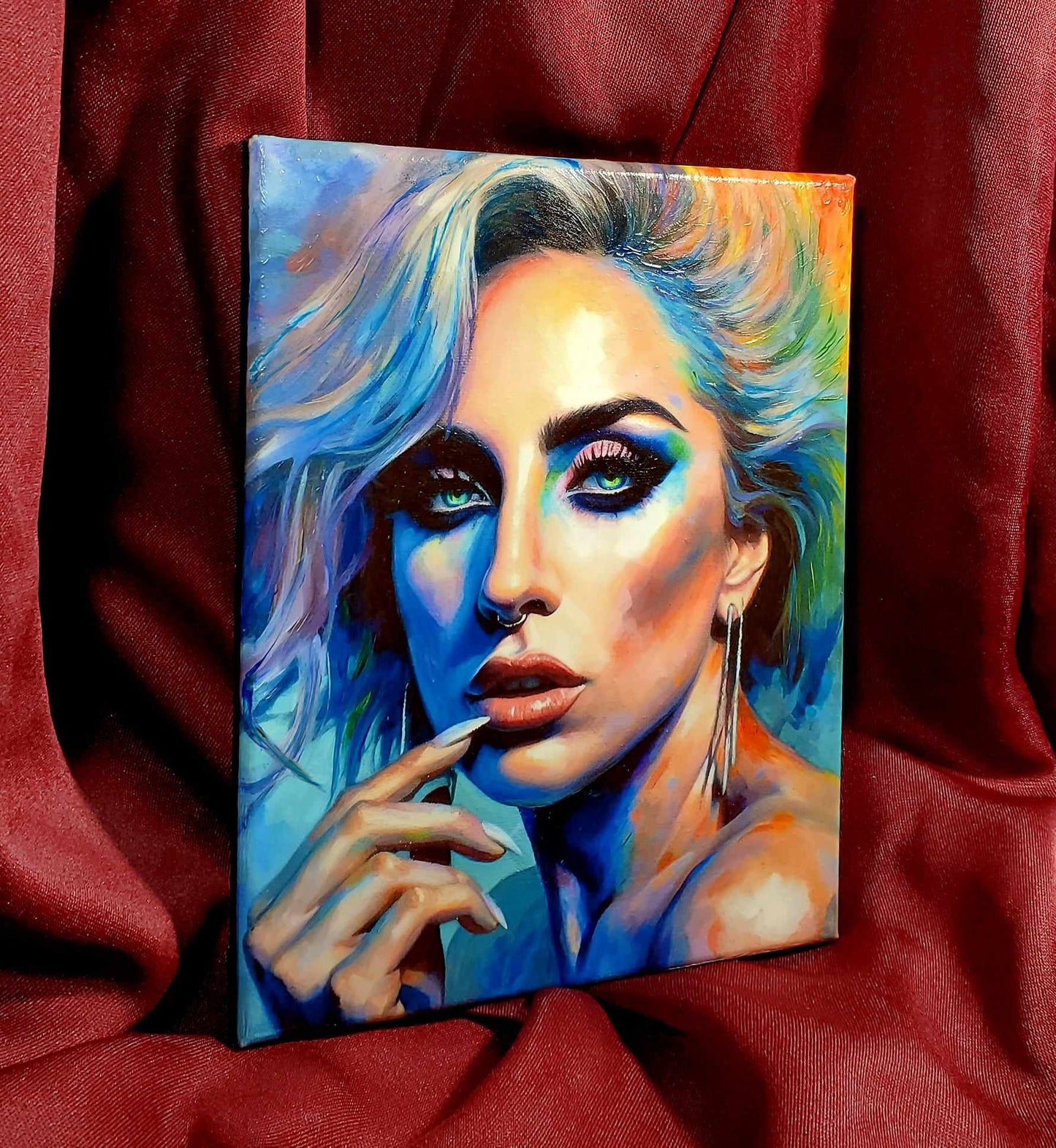 "Spectrum" Original Painting of Lady Gaga