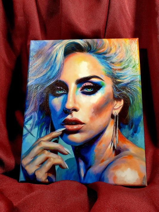 "Spectrum" Original Painting of Lady Gaga