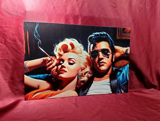 "Sunday at Home" Elvis & Marilyn Limited Edition Canvas Print