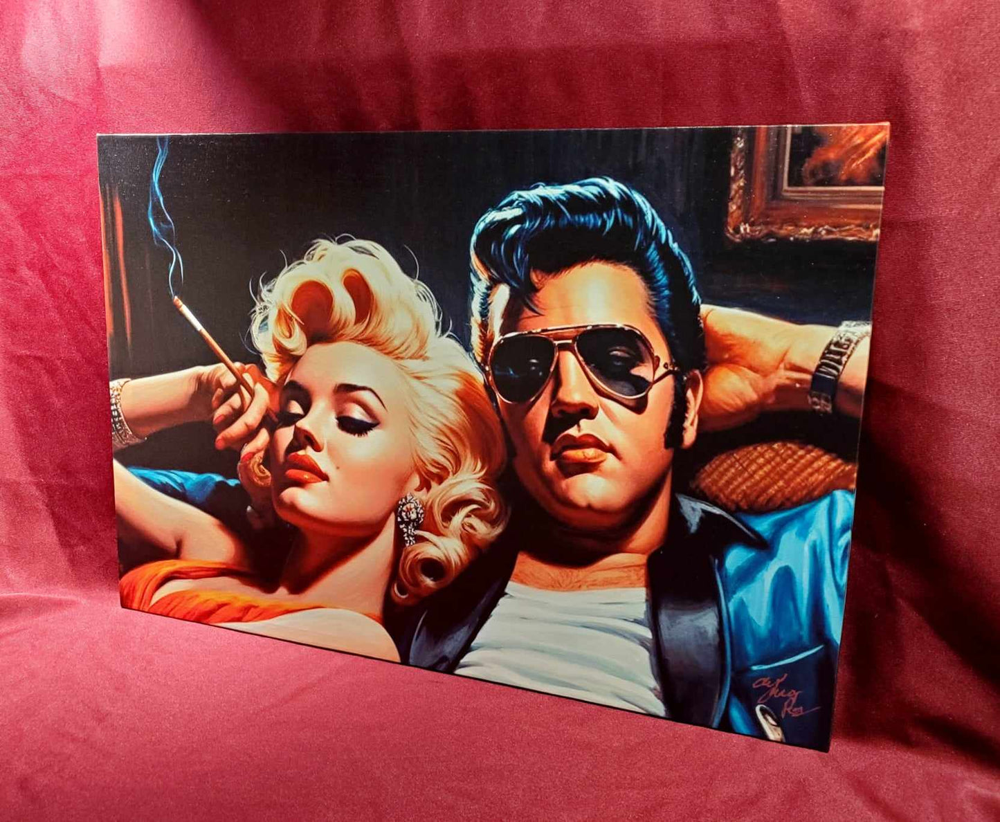 "Sunday at Home" Elvis & Marilyn Limited Edition Canvas Print